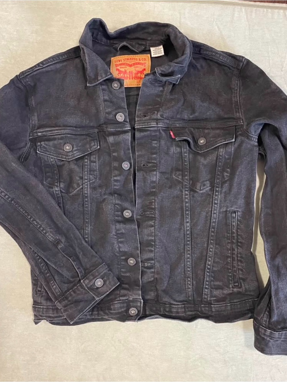 Levi's Black Washed Denim Jacket - Men's Trucker Style